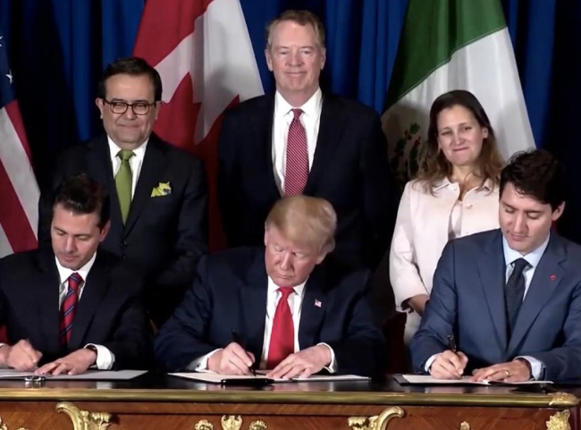 Pe A Nieto Firma El Tratado M Xico Estados Unidos Y Canad T Mec