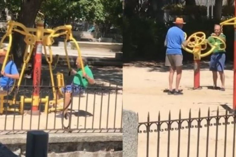 Video Abuelitos Se Ejercitan Juntos Y Su Amistad Se Viraliza