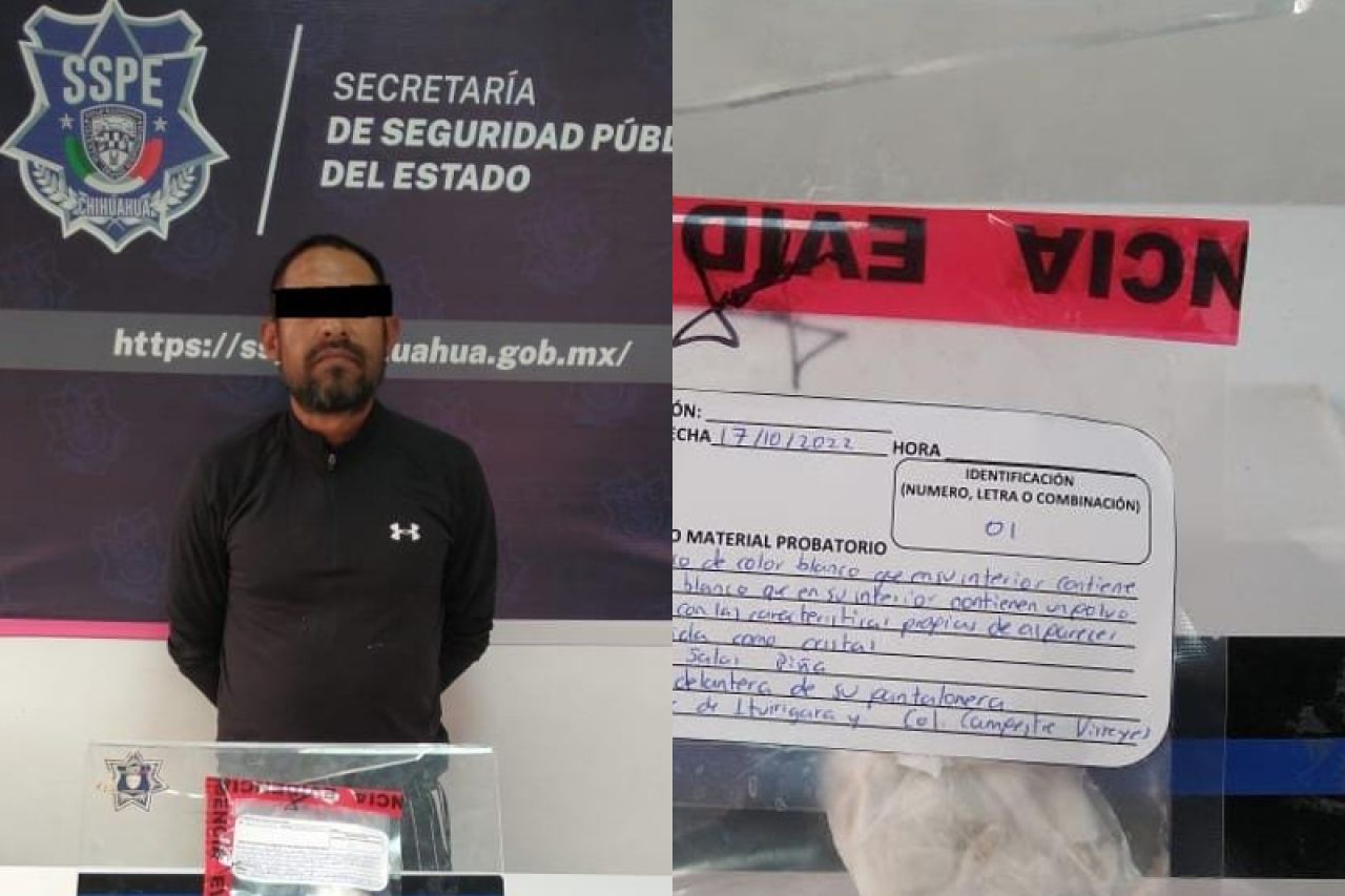 Detienen a presunto narcomenudista en Juárez