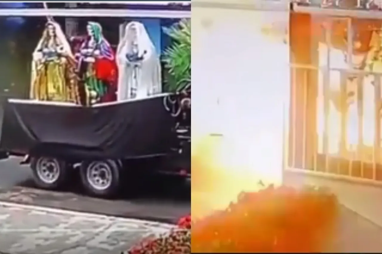 Video Explota pirotecnia durante celebración a la Santa Muerte en Catemaco