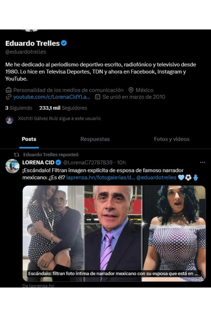 Lorena Cid Esposa De Lalo Trelles Habla Sobre Foto Ntima Publicada