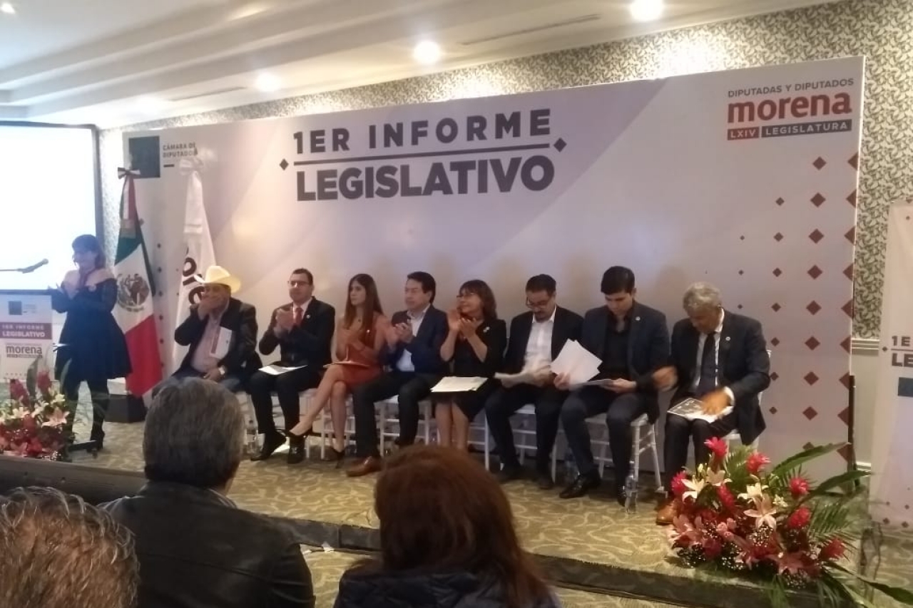 Presentan diputados federales de Morena primer informe