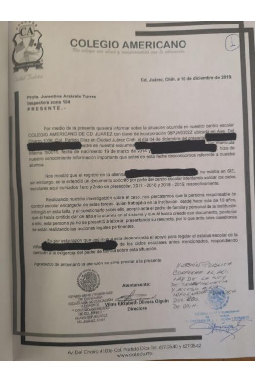 Entrega Colegio Americano Documentos Falsos Denuncian Juarez