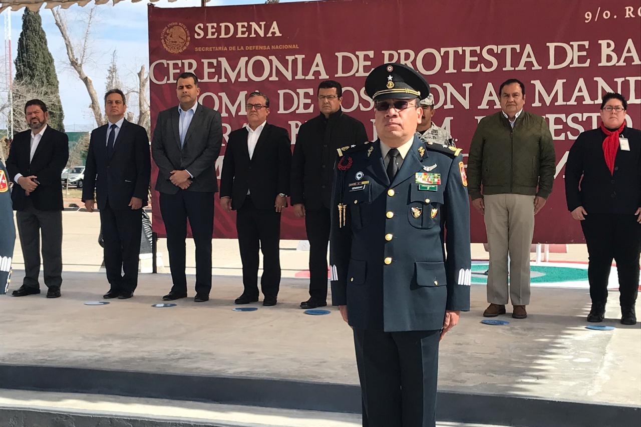 Toma protesta nuevo mando de guarnición militar en Juárez