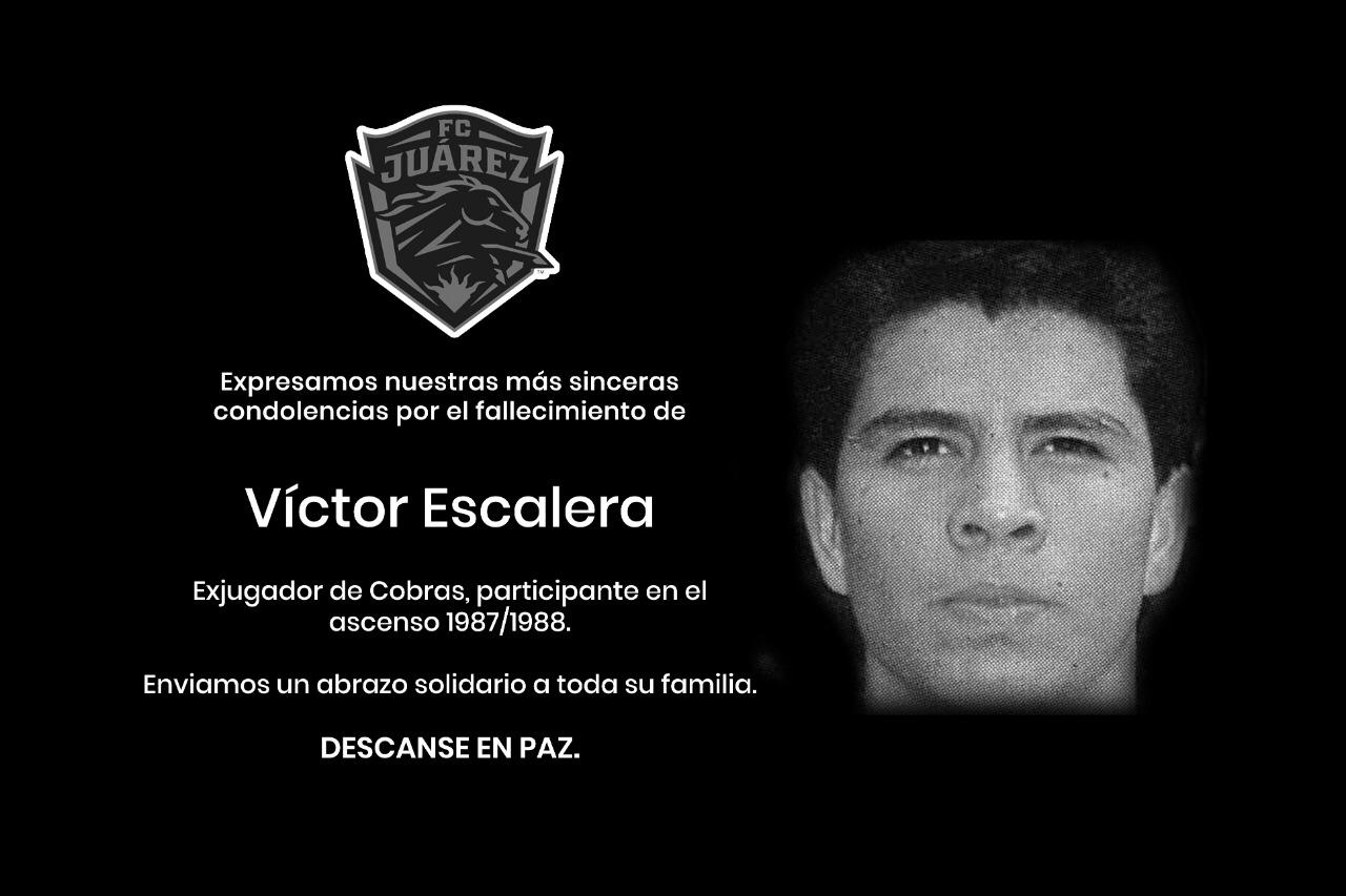 Fallece Víctor Escalera, exfutbolista de Cobras de Ciudad Juárez