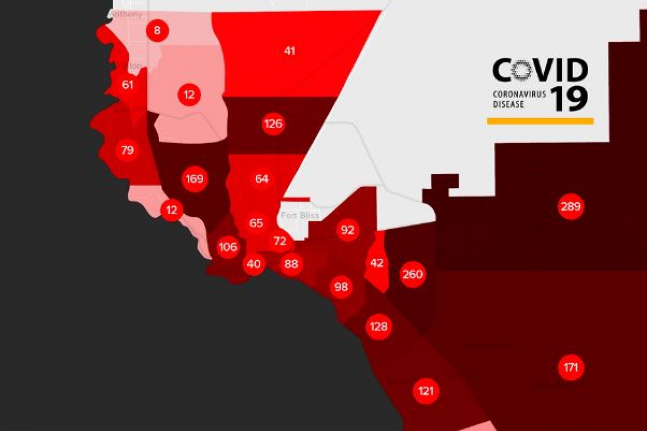 Registra El Paso 105 nuevos casos de coronavirus