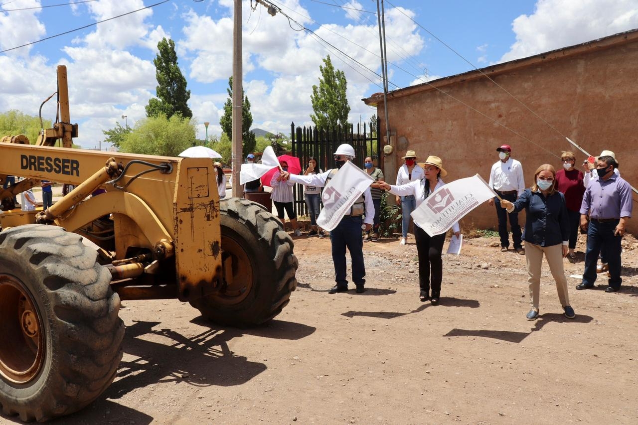 Arranca pavimentación de calles en Cuauhtémoc