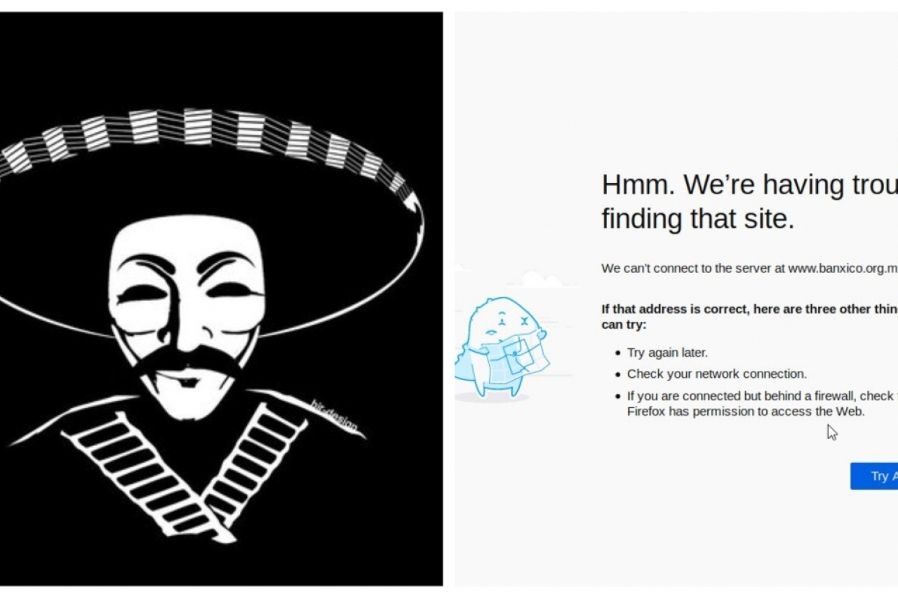 Anonymous hackea página de Banxico