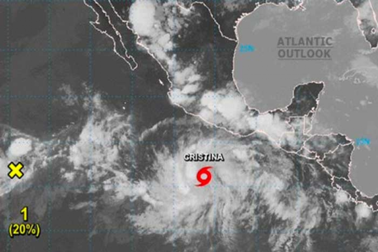 Tormenta tropical Cristina se forma en el Pacífico