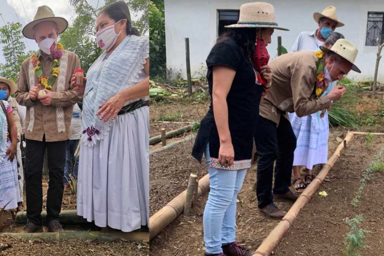 Captan a López-Gatell consumiendo plantas medicinales en Puebla