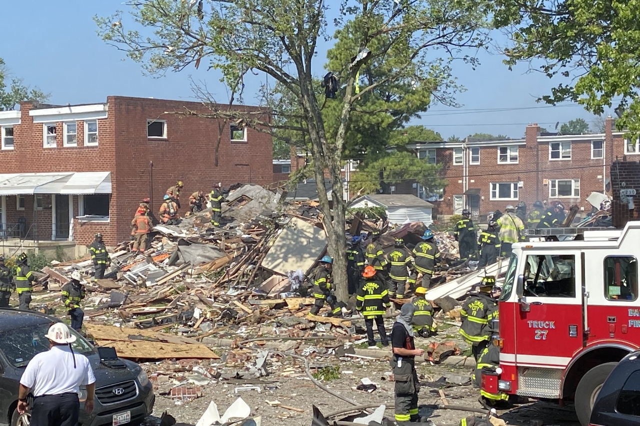 Fuerte explosión en Baltimore destruye tres edificios