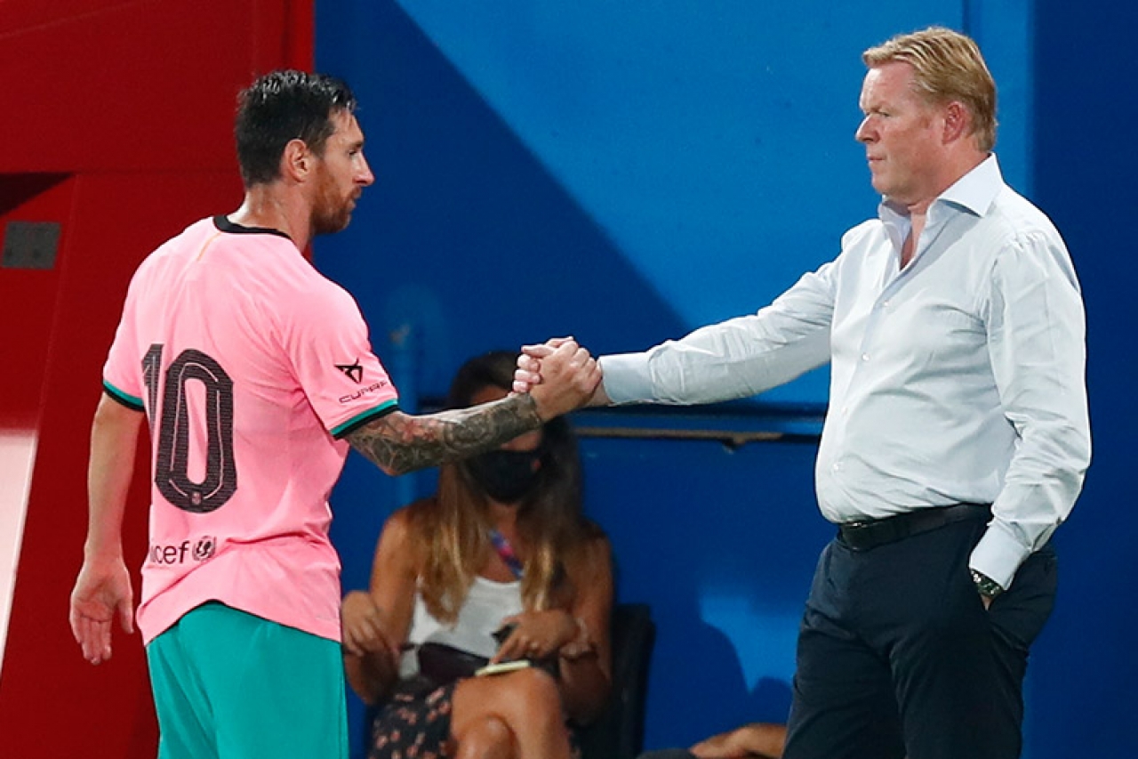 Ronald Koeman elogia el tono conciliador de Messi