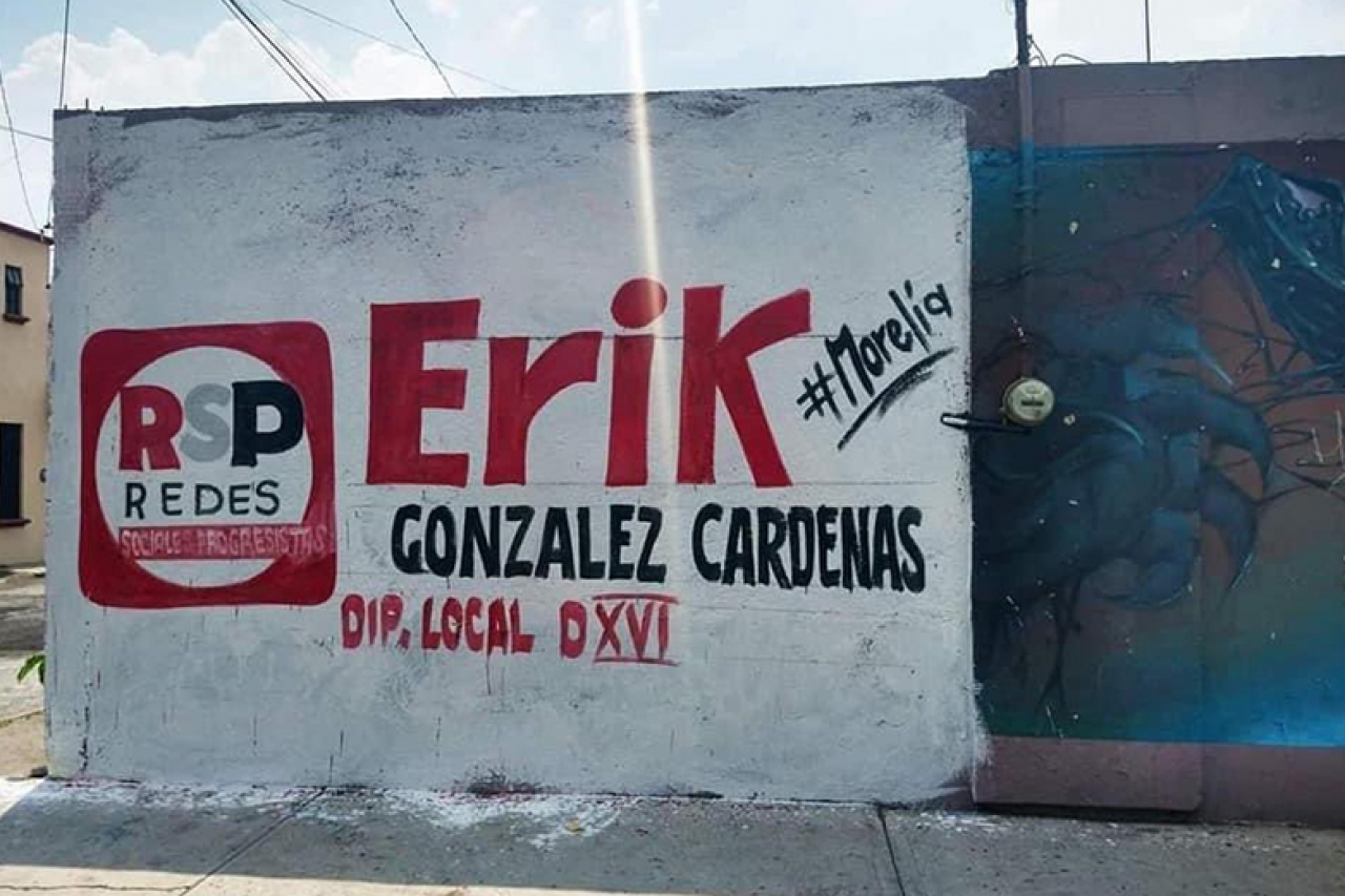 Destruyen mural para promocionar a candidato
