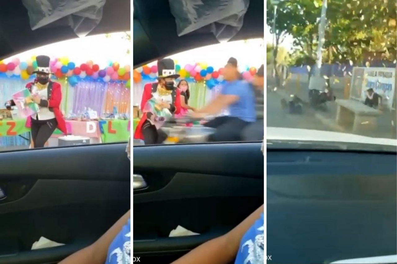 Video: Motociclista atropella a maestra mientras entrega regalos