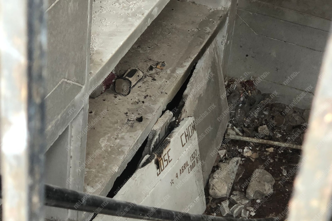 Roban ataúd con restos en panteón Tepeyac