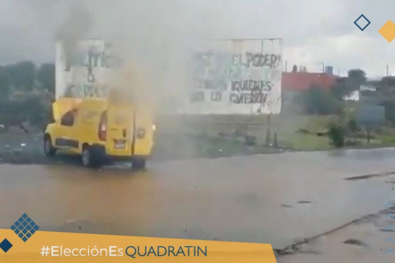 Comunidad indígena quema camioneta para evitar instalación de casillas