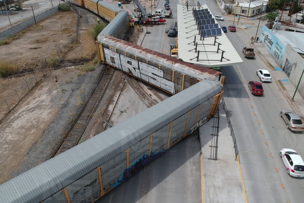 Video: Así se descarriló el tren en Juárez