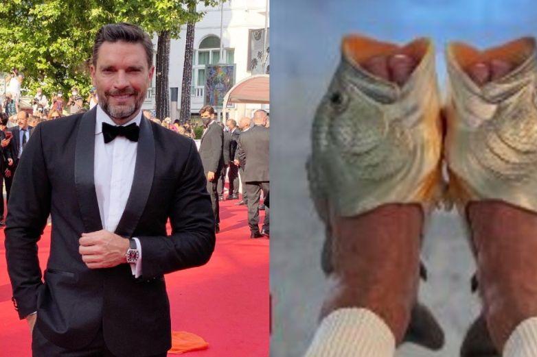 Gil presume sus 'chanclas de pescado' en Cannes