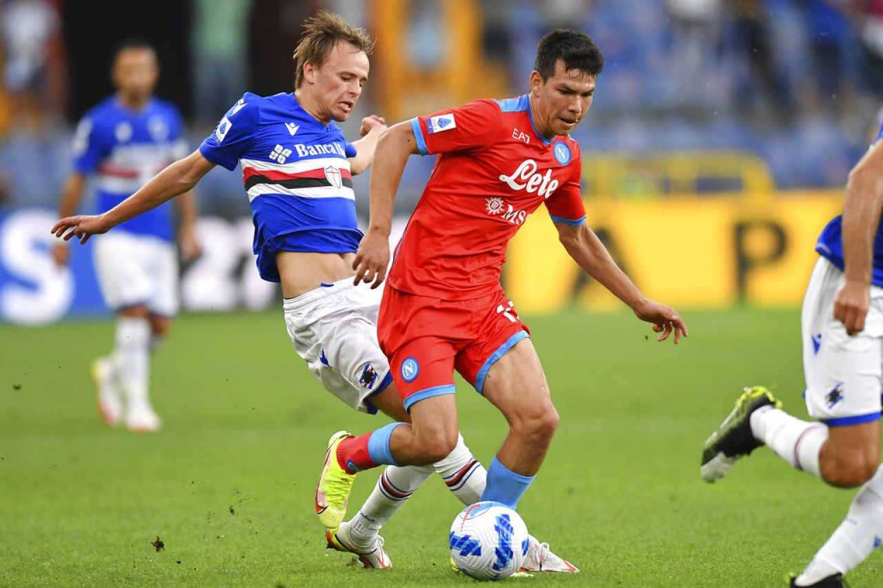 Osimhen y Lozano guían a Napoli en goleada sobre Sampdoria