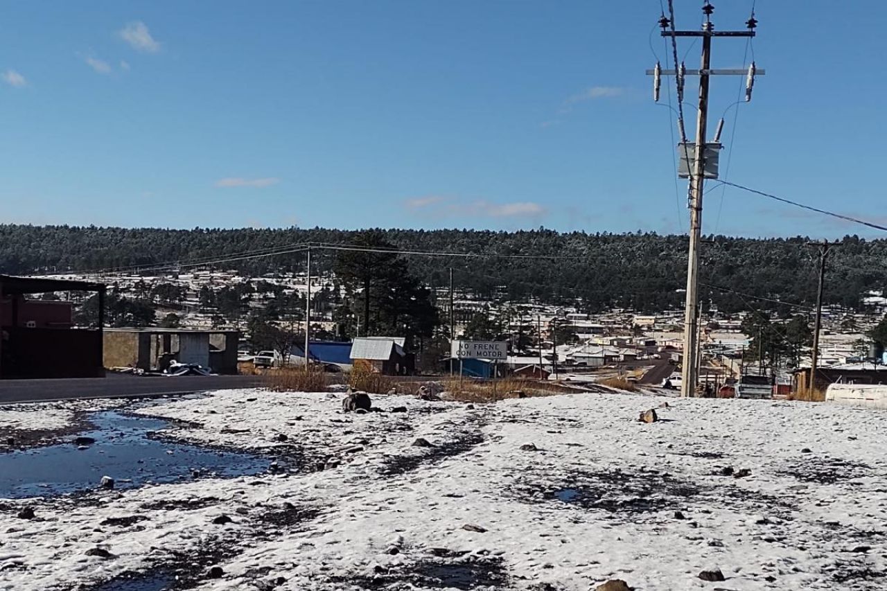 Nieva en la Sierra de Chihuahua