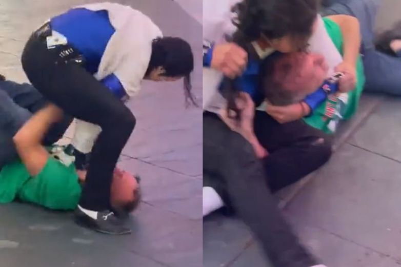 Video: Imitador de Michael Jackson casi asfixia a hombre durante pelea
