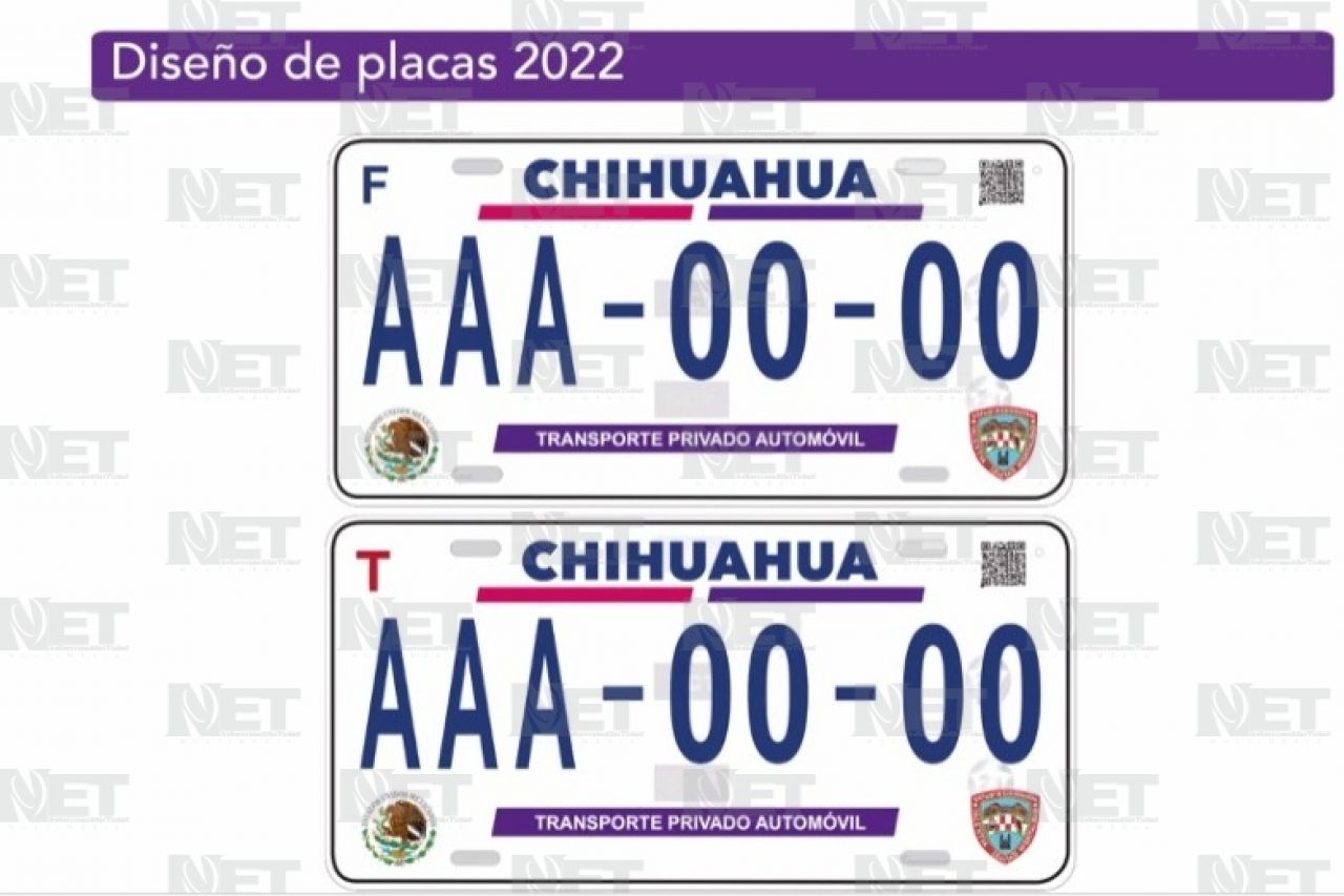 Así serán las nuevas placas en Chihuahua