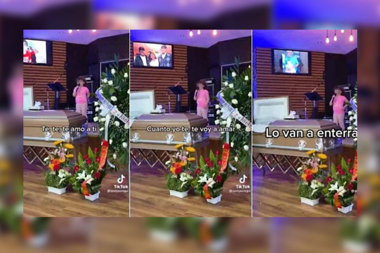 Video: Niña canta en funeral de su abuelo