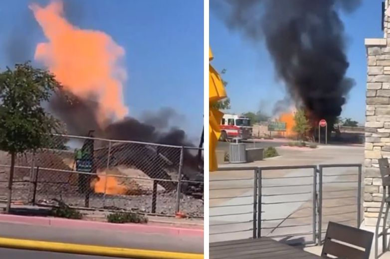 Video: Camión rompe línea de gas y provoca incendio en EP