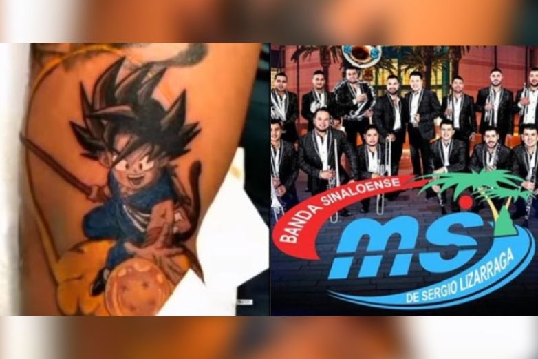 Integrante de la 'Banda MS' se tatúa a Goku en el brazo