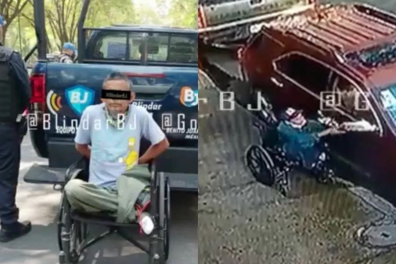 Nada es imposible: Hombre robaba autopartes en su silla de ruedas