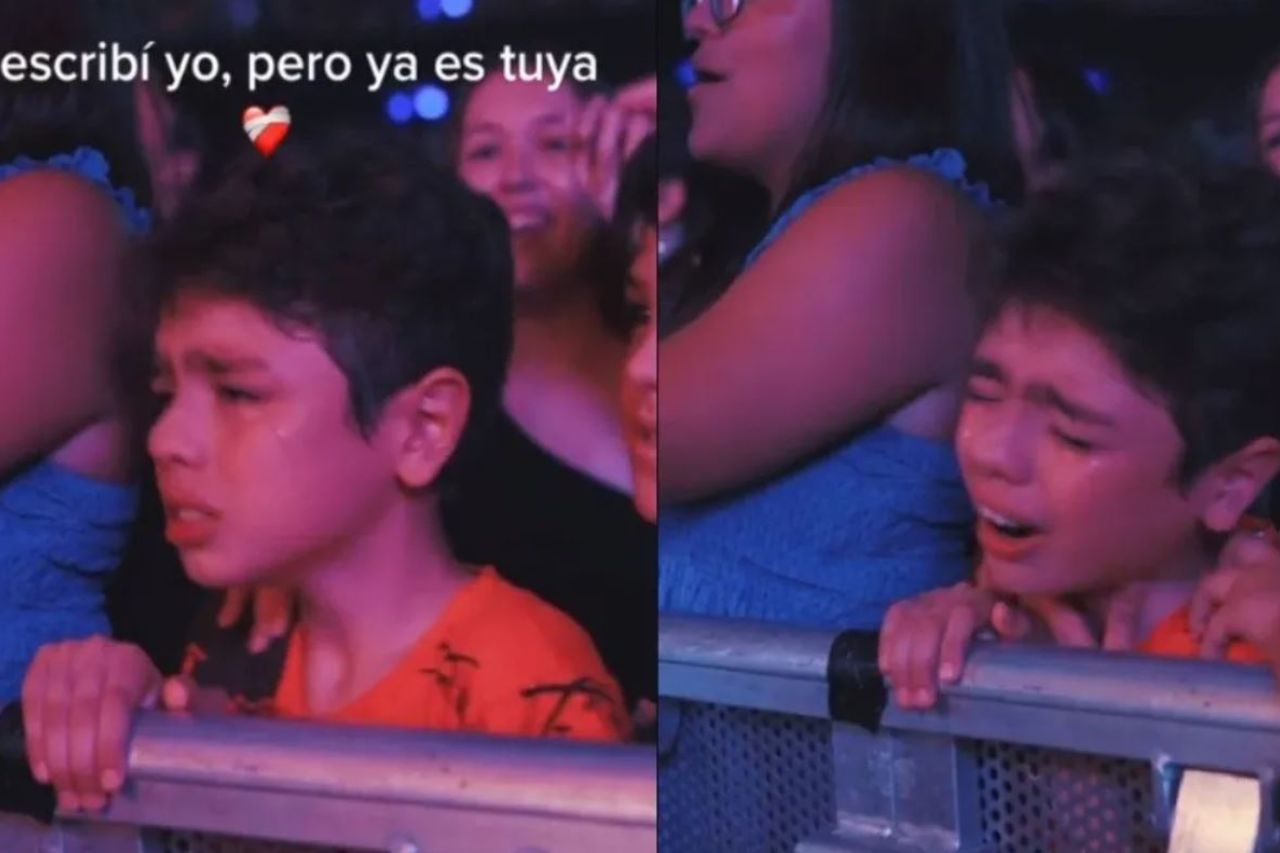 Niño llora desconsoladamente en concierto de Sebastian Yatra