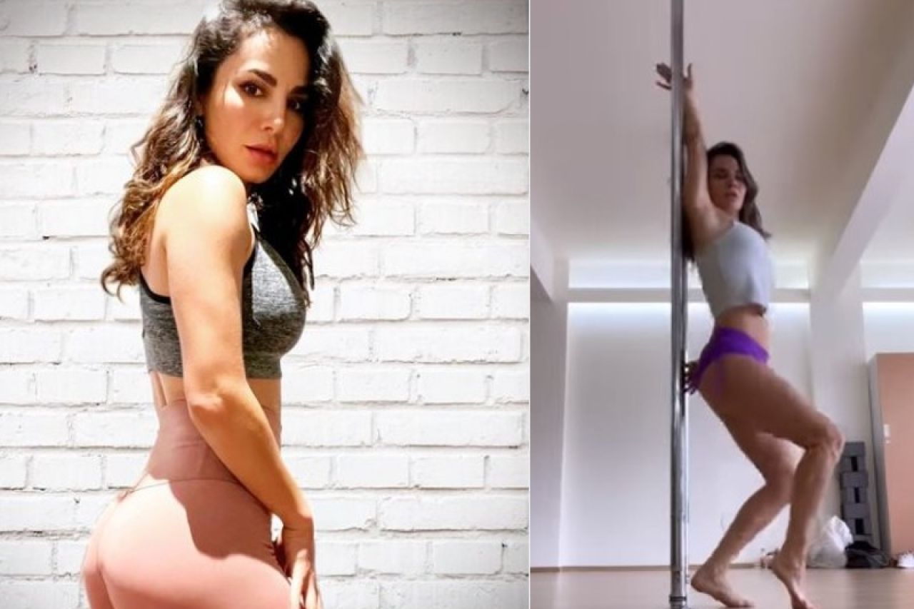 Martha Higareda enciende las redes con clase de pole dance