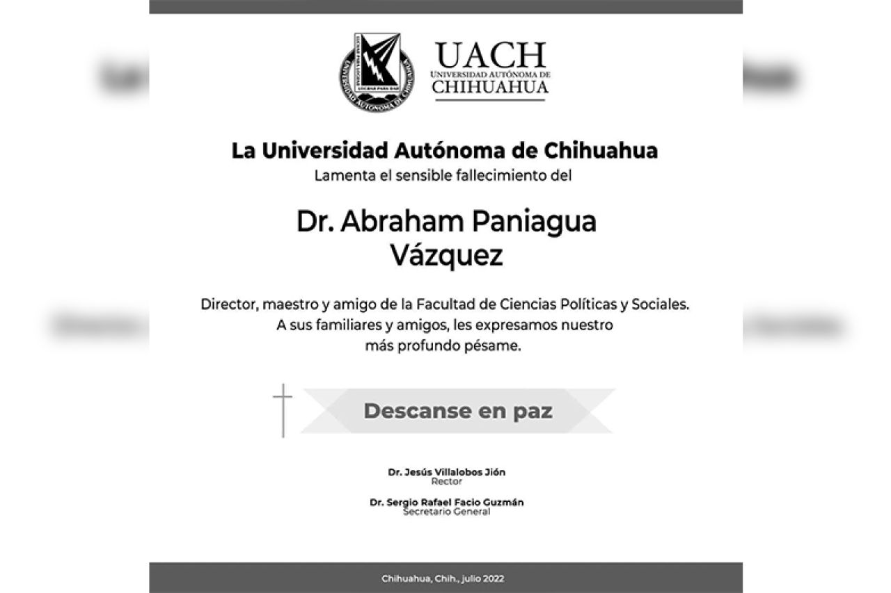 Fallece el Dr. Abraham Paniagua, director de la FCPyS
