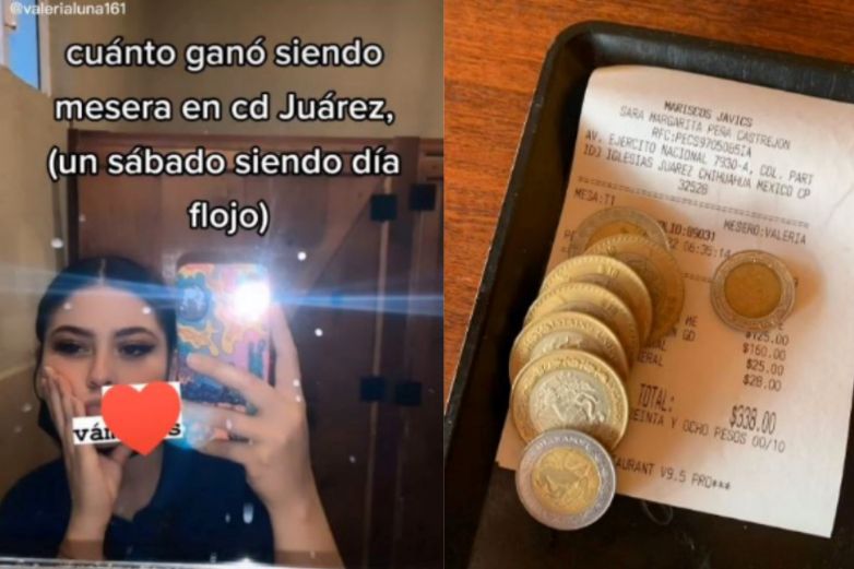 Video: Mesera revela su ganancia de propinas en Juárez 