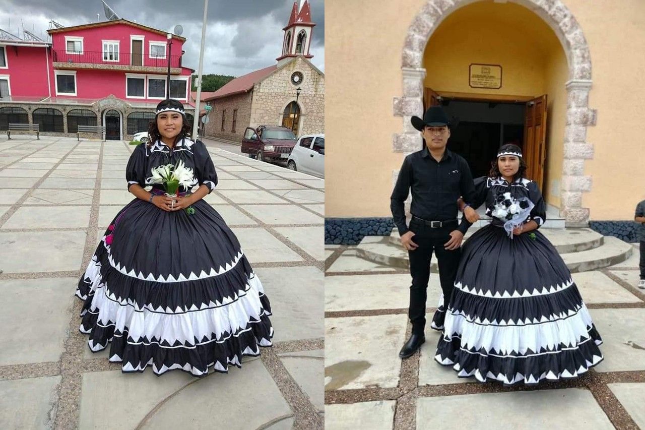 Quinceañera celebra su fiesta con vestido inspirado en la cultura rarámuri