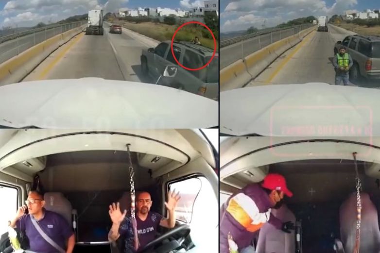 Video: Captan asalto a tráiler en carretera México-Querétaro