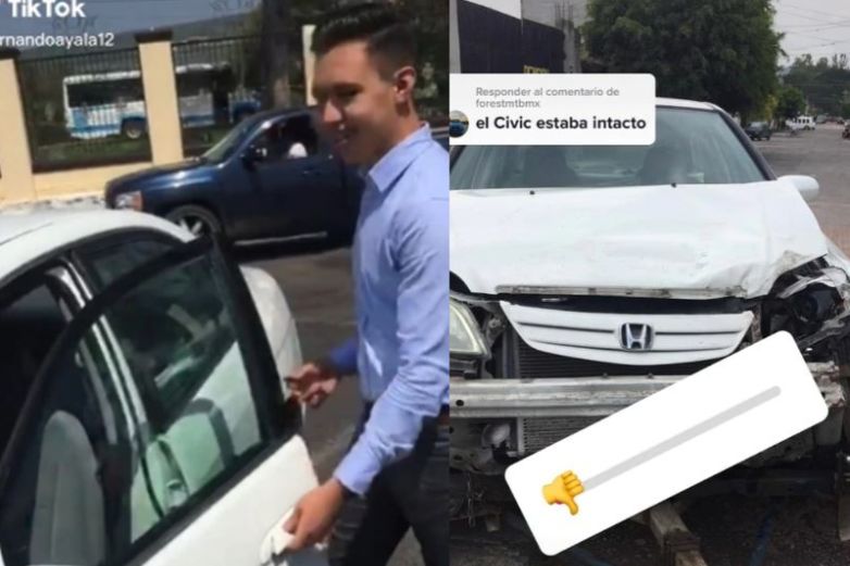 Video: Le regalan un auto y lo destroza a los 2 kilómetros de viaje