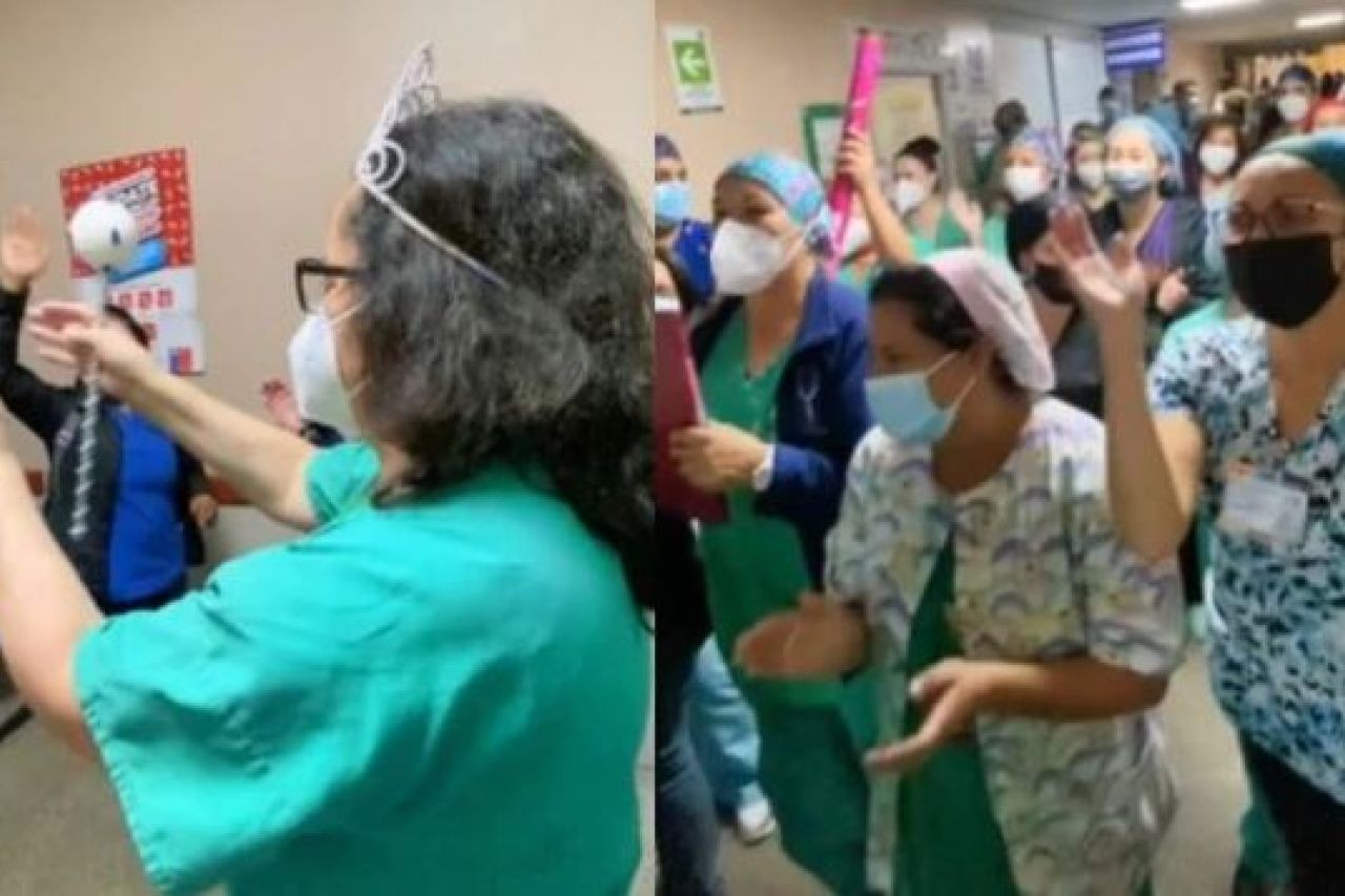 Video: Enfermeras despiden bailando a compañera por su último día