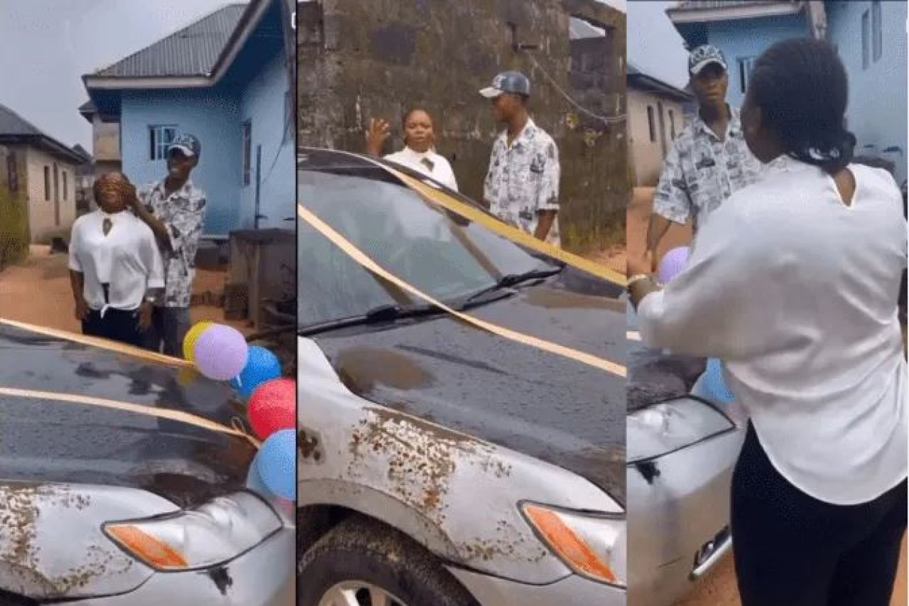 Video: Ahorra, le regala auto a su esposa y a ella no le gustó