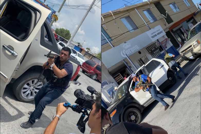 Graban película ‘En el Radio un Cochinero’ y desatan pánico en Reynosa