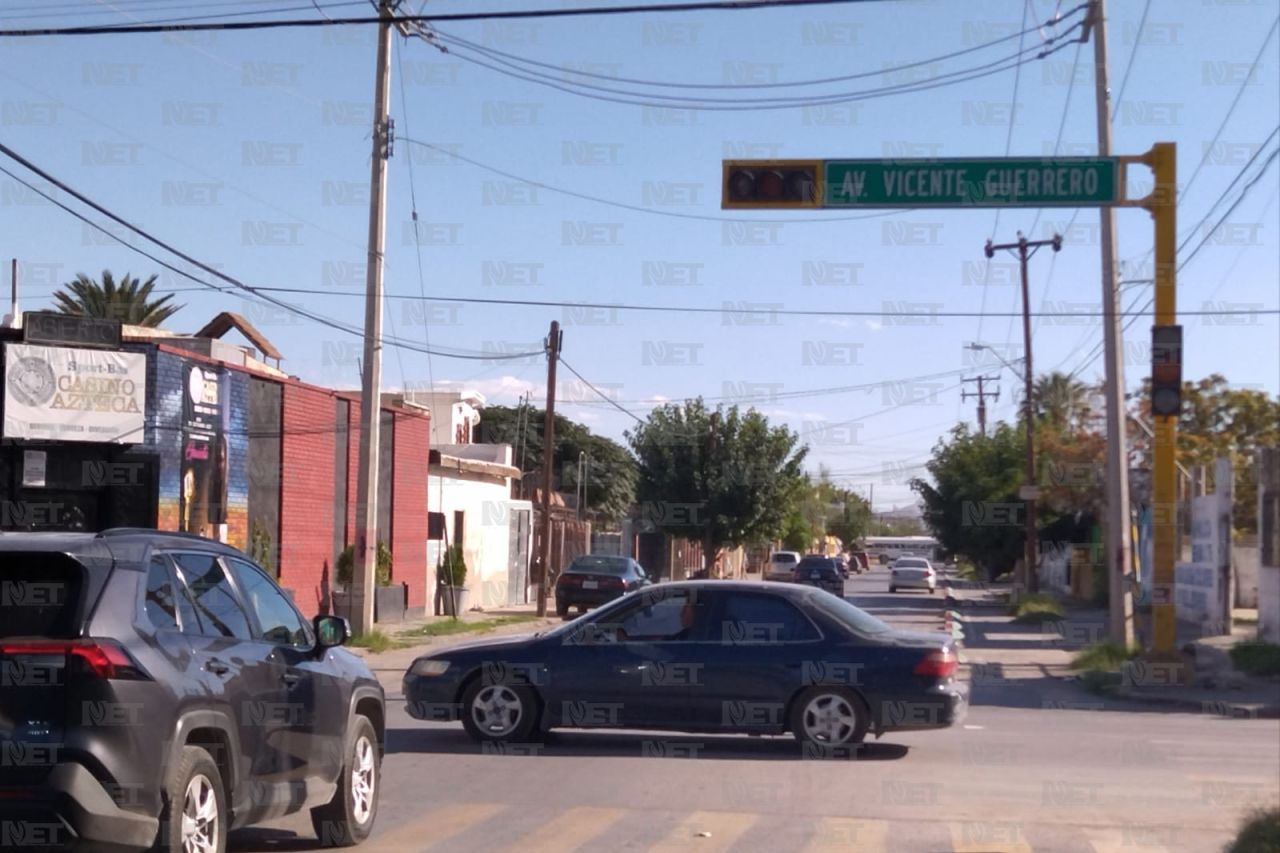 Vuelven a fallar semáforos de la Vicente Guerrero