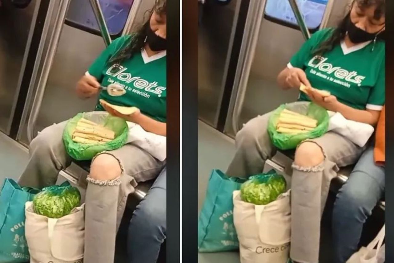 Video: Captan a mujer preparando tacos de papa en el Metro