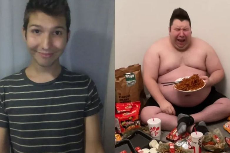 Él es Nikocado, youtuber que subió 100 kilos para ganar vistas y likes
