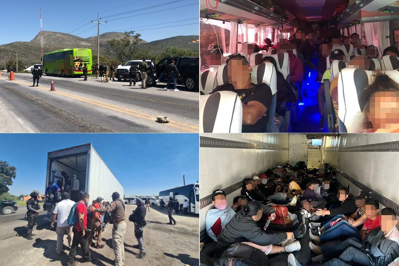 Aseguran a 114 migrantes en Coahuila