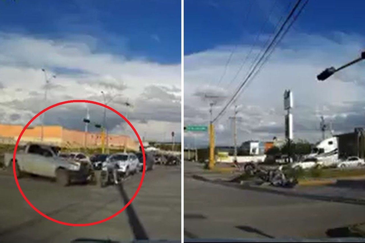 Video: Así impactaron ministeriales a motociclista en Juárez