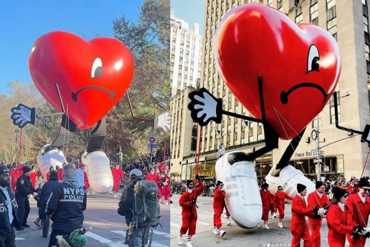 Globo de Bad Bunny brilla en el desfile de Acción de Gracias en NY