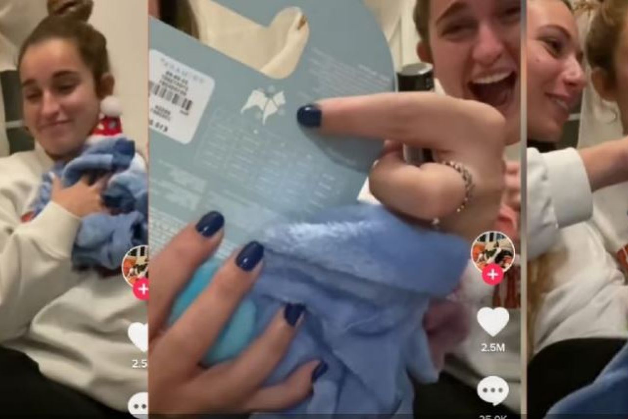 Video: Le regala ropa de perrito a su amiga embarazada y se vuelve viral
