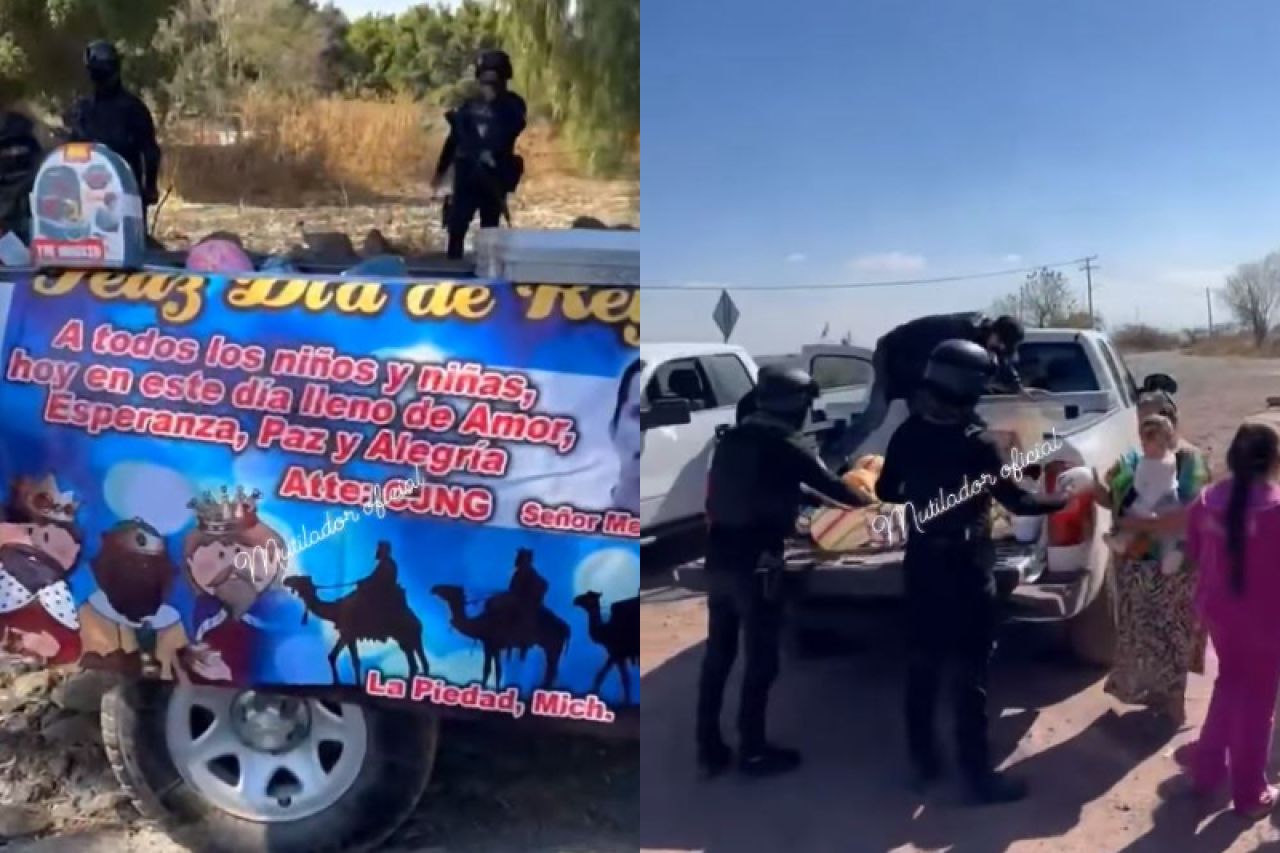 Video: CJNG reparte juguetes en Michoacán por Día de Reyes