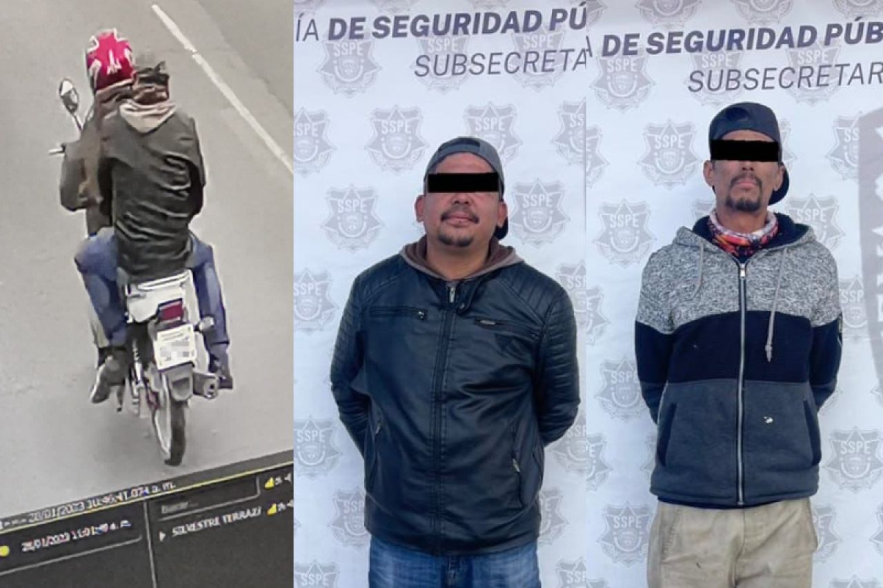 Cámaras detectan a hombres que iban en moto robada