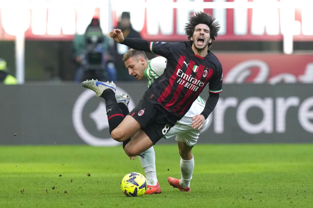 El Milan cae ante Sassuolo, 6to partido seguido sin ganar
